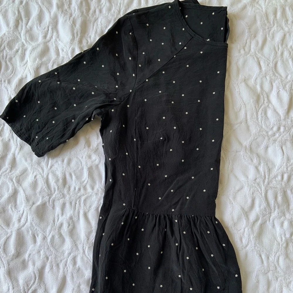 Fossil Black Top with White Polka Dots - Picture 3 of 5